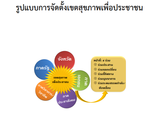  รูปแบบการจัดตั้งเขตสุขภาพเพื่อประชาชน